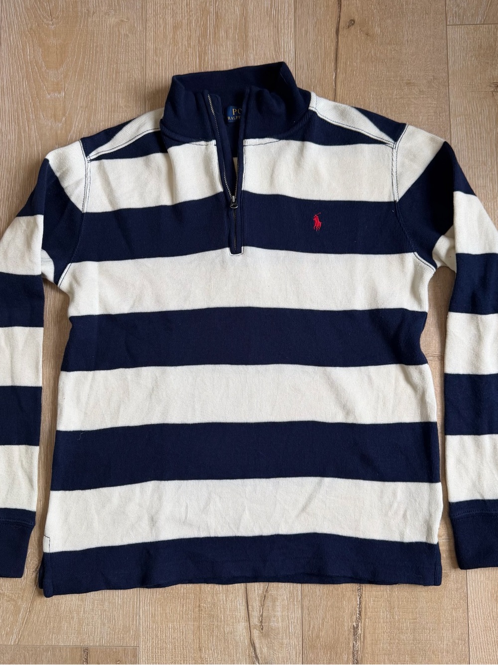 Polo Ralph Lauren Navy Striped Quarter Zip